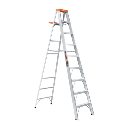 [10338] Escalera de tijera, tipo ll, 8 peldaños y bandeja, TRUPER EST-28