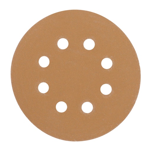 [103313] Paquete con 5 discos de lija 5' grano 150, 8 perforaciones DIRO-515