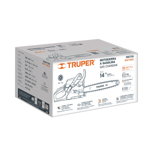 [103396] Caja de empaque de repuesto para MOT-3814, Truper CJ-MOT-3814