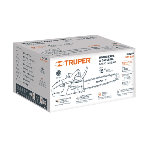 [103400] Caja de empaque de repuesto para MOT-5016, Truper CJ-MOT-5016