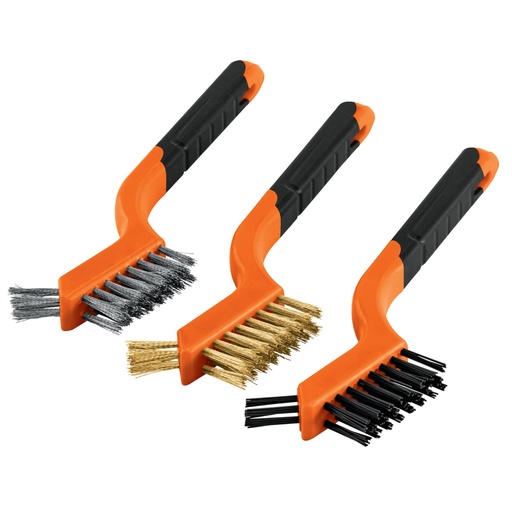 [10652] Juego de 3 minicepillos de alambre 28 pinceles, TRUPER JCEA-3