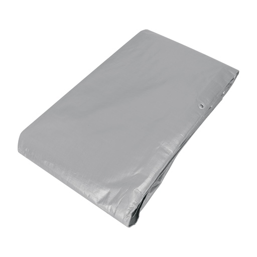 [10775] Lona de polietileno reforzada 5 x 5 m, gris, 180g/m2, TRUPER LT-55