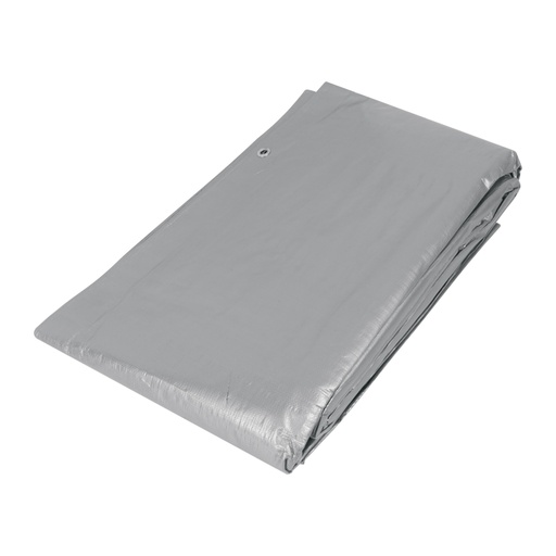 [10777] Lona de polietileno reforzada 6 x 6 m, gris, 180g/m2, TRUPER LT-66