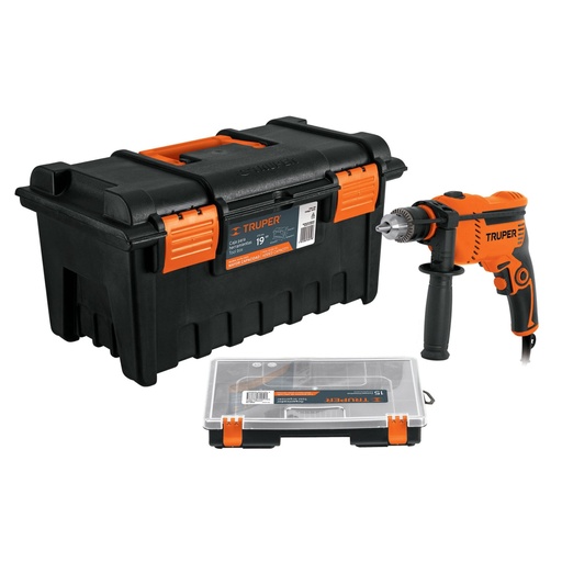 [10884] Rotomartillo/destornillador 1/2' 650W,caja herramienta y org COMBO-100