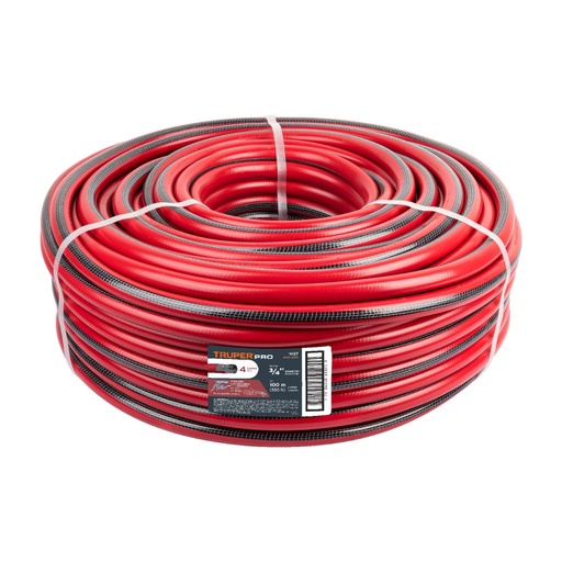 [11127] Metro de manguera 3/4' 4 capas en rollo de 100 m, TRUPER MAN-3/4X