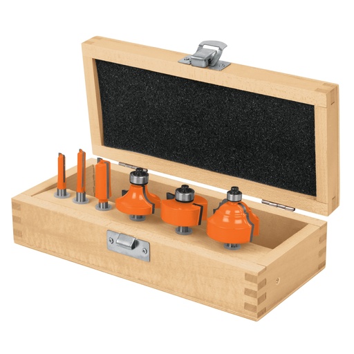 [11359] Juego de 6 brocas para router, TRUPER JBROU-6