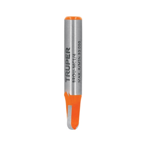 [11460] Broca para router, media caña, 1/4', TRUPER BROU-MC1/4