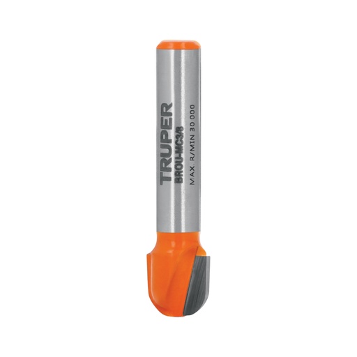 [11461] Broca para router, media caña, 3/8', TRUPER BROU-MC3/8
