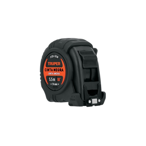 [11745] Flexómetro contra impactos 5.5 m, Cinta Negra 25 mm, TRUPER FCN-55M