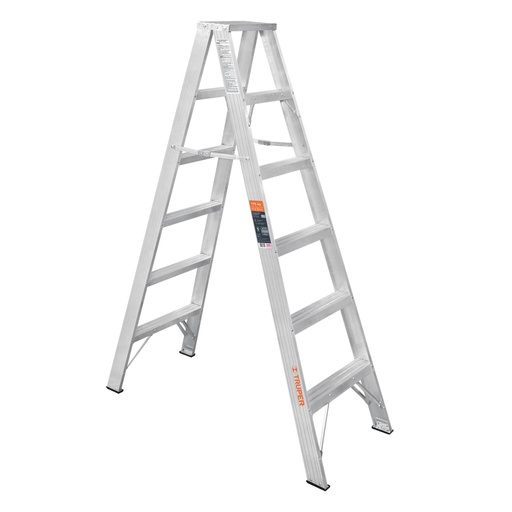 [10496] Escalera de tijera doble, tipo ll, 5 escalones, Truper ESTD-25