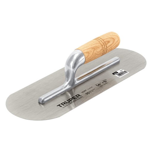 [12397] Llana canto redondo 14' x 5' con mango de madera, Truper LLA-14