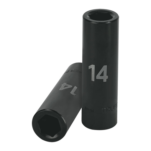 [12426] Dado largo cuadro 1/2' de impacto 6 puntas de 14 mm, TRUPER D-7314-ML