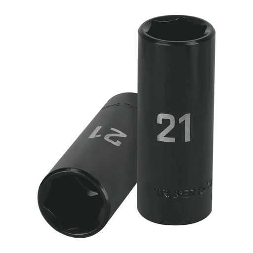 [12433] Dado largo cuadro 1/2' de impacto 6 puntas de 21 mm, TRUPER D-7321-ML