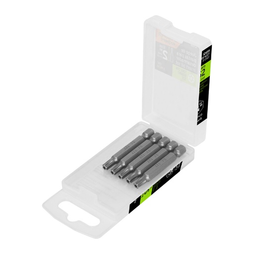 [12459] Estuche con 5 puntas torx T27 con seguro largo 2', Expert PUDE-6227