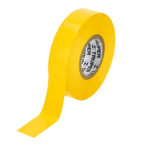 [12503] Cinta de aislar de 18 m x 19 mm, amarilla, TRUPER M-33A