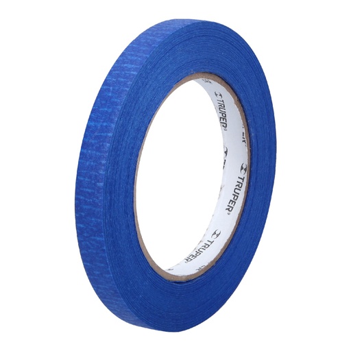 [12620] Cinta masking tape azul de 1/2' x 50 m para pintor, TRUPER MSK-1/2A