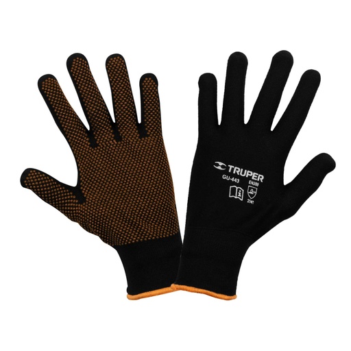 [12652] Guantes de poliéster con puntos de PVC en palma, G, TRUPER GU-443