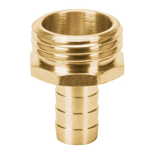 [12702] Conector 1/2' macho de latón sólido para manguera, TRUPER CM-1/2B