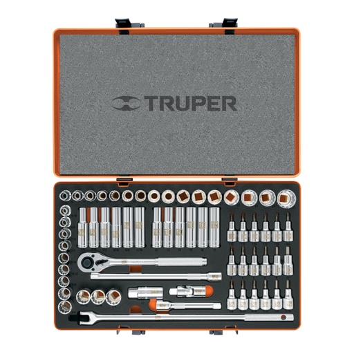 [12892] Juego de 64 herramientas cuadro 1/2' std y mm para mecánico JD-1/2X64MP