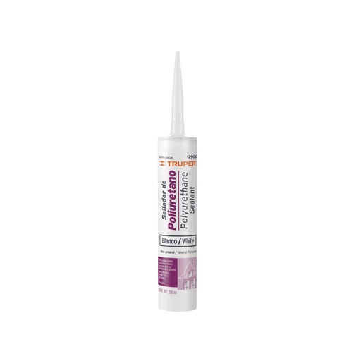 [12906] Sellador de poliuretano de 280 ml, blanco, TRUPER SEPO-280B