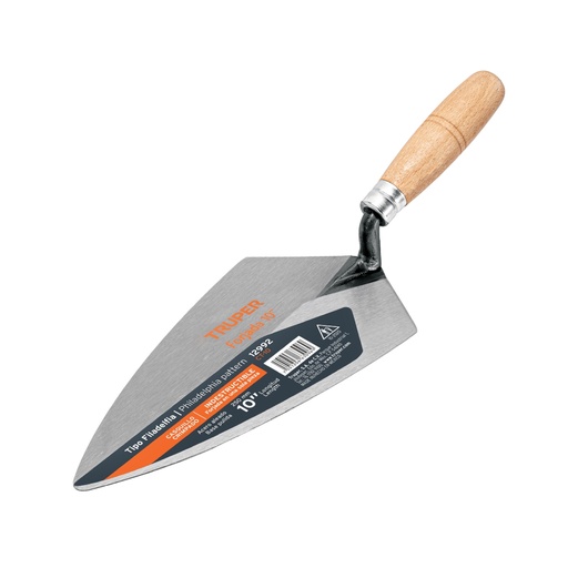 [12992] Cuchara para albañil 10' forjada tipo Filadelfia, TRUPER CT-10