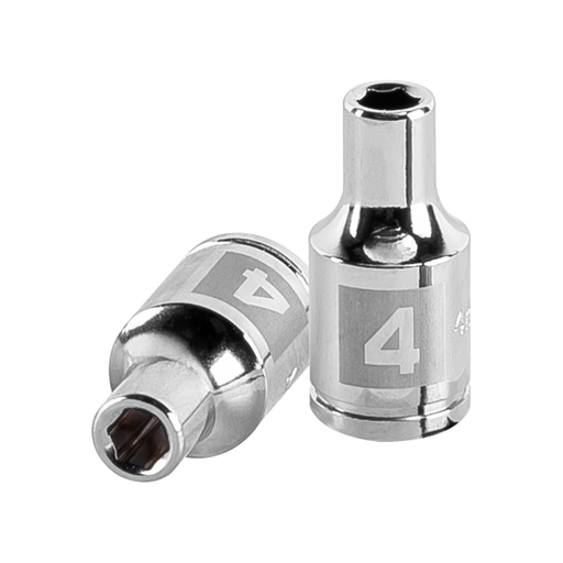 [13166] Dado de 4 mm, 6 puntas, cuadro 1/4', TRUPER D-1404-M