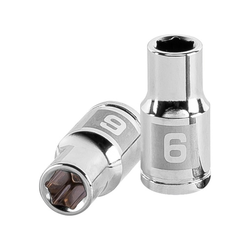 [13168] Dado de 6 mm, 6 puntas, cuadro 1/4', TRUPER D-1406-M