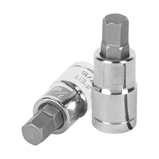 [13254] Dado punta hexagonal de 7/16', cuadro 1/2', TRUPER D-1241-7/16
