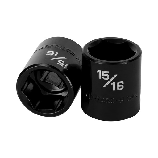 [13384] Dado de impacto de 15/16', 6 puntas, cuadro 1/2', TRUPER D-7430-H