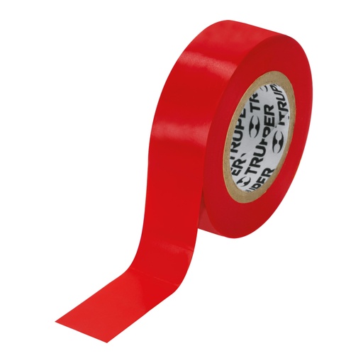 [13513] Cinta de aislar de 9 m x 19 mm, roja, TRUPER M-22R