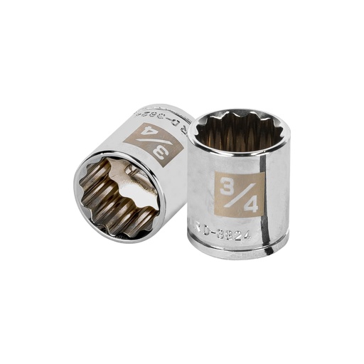 [13588] Dado de 3/4', 12 puntas, cuadro 3/8', TRUPER D-3824