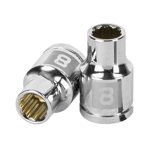 [13628] Dado de 8 mm, 12 puntas, cuadro 3/8', TRUPER D-3808-M