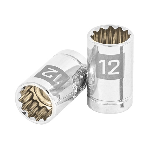 [13632] Dado de 12 mm, 12 puntas, cuadro 3/8', TRUPER D-3812-M