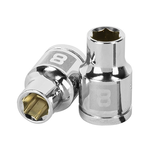 [13672] Dado de 8 mm, 6 puntas, cuadro 3/8', TRUPER D-3808-HM