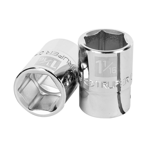 [13825] Dado de 1-1/16', 6 puntas, cuadro 3/4', Truper D-3434-H