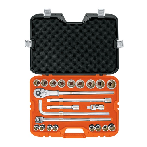 [13874] Juego de 23 herramientas cuadro 3/4' mm para mecánico JD-3/4X24M