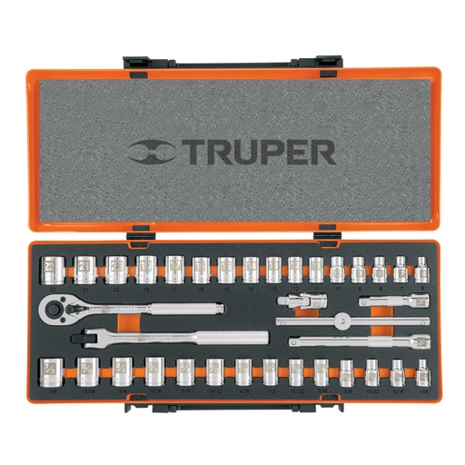 [13955] Juego de 36 herramientas cuadro 3/8' std y mm para mecánico JD-3/8X36MP