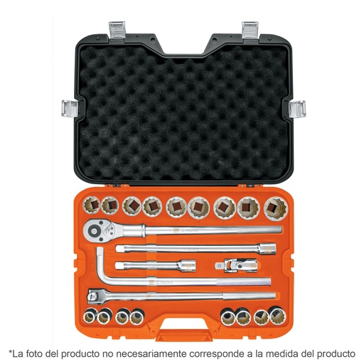 [13970] Juego de 23 herramientas cuadro 3/4' std para mecánico JD-3/4X24P