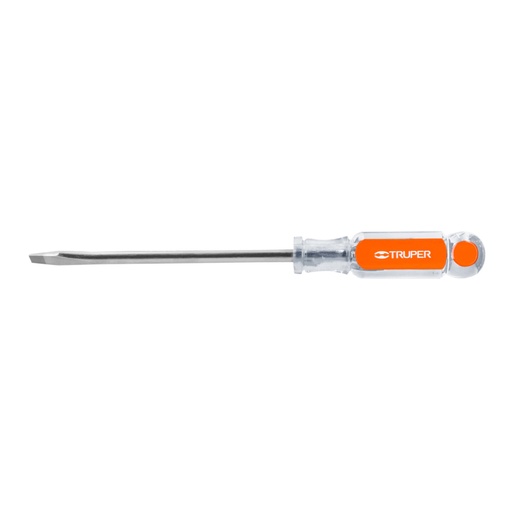 [14002] Desarmador plano 5/16' x 6' mango de acetato, TRUPER DR-5/16X6