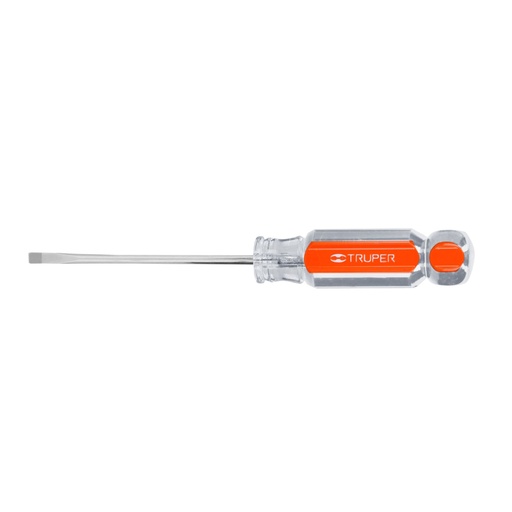 [14014] Desarmador cabinet 1/8' x 3' mango de acetato, TRUPER DG-1/8X3