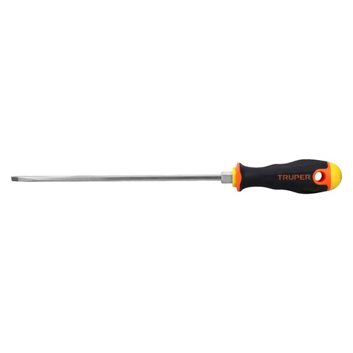 [14043] Desarmador cabinet 3/16' x 8' mango Comfort Grip, TRUPER DG-3/16X8B