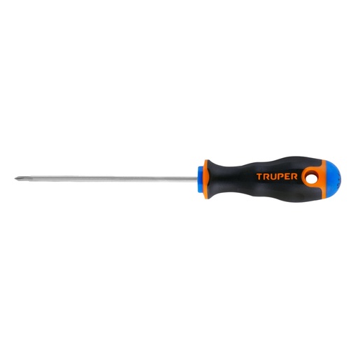 [14055] Desarmador de cruz 1/8' x 4' mango Comfort Grip, TRUPER DP-1/8X4B