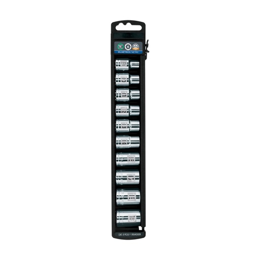 [14177] Juego de 10 dados cuadro 1/2' mm, TRUPER JD-1/2X10M