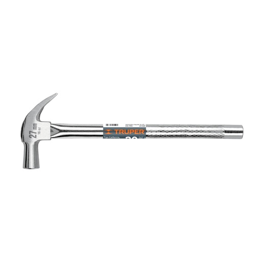 [10914] Martillo cabeza cónica 27 mm uña curva, mango tubular,TRUPER MAC-27T
