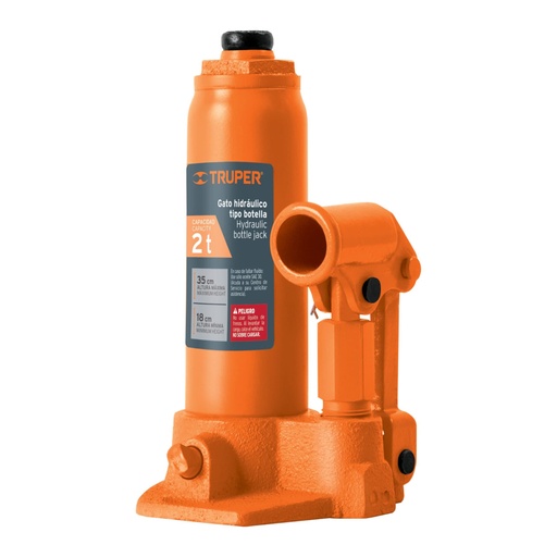 [14810] Gato hidráulico de botella de 2 Ton, TRUPER GAT-2