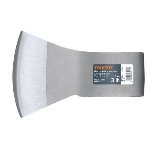 [14996] Hacha labor entera 3 lb, sin mango, TRUPER LE-3
