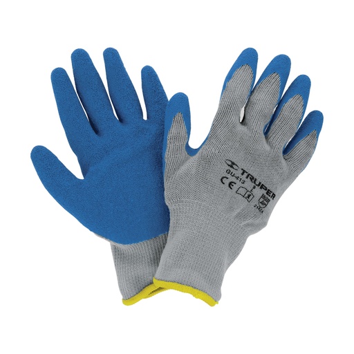 [15267] Guantes de poliéster recubiertos de látex, G, TRUPER GU-413