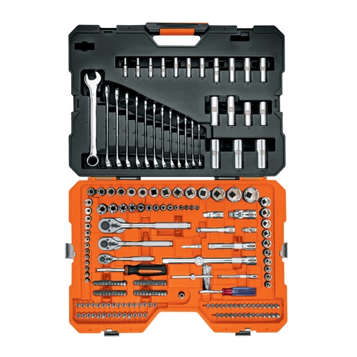 [15695] Juego 210 herramientas 1/4', 3/8' y 1/2' std y mm p/mecánico JD-210MP