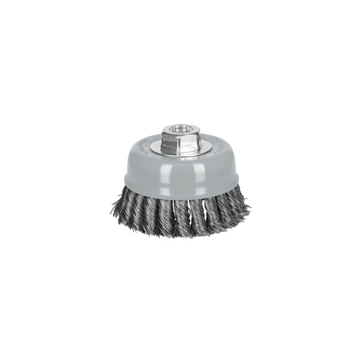 [100855] Carda copa 4' alambre trenzado grueso, Multi-rosca, Truper CT-610MRX
