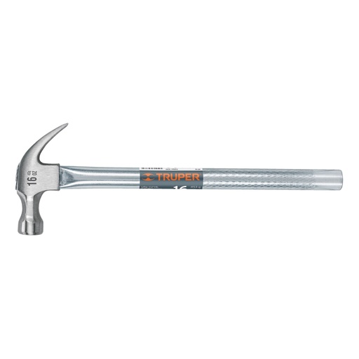 [16701] Martillo tubular pulido 16 oz uña curva, TRUPER MT-16